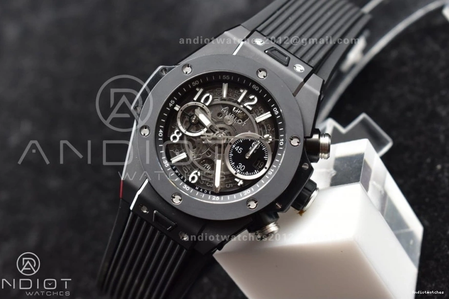 Edition Bang Hublot On Black Big Dial 1:1 Strap Titanium 898 Best Black Rubber Skeleton Sporty Unico ZF A 1114